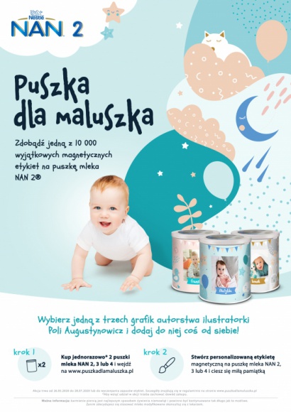 Puszka dla Maluszka od NAN 2 Moda, LIFESTYLE - W Kreatywnej Pracowni NAN 2 możesz zaprojektować wyjątkową etykietę magnetyczną z imieniem i zdjęciem swojego maluszka!